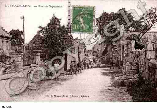 Ville de BILLYSURAISNE, carte postale ancienne