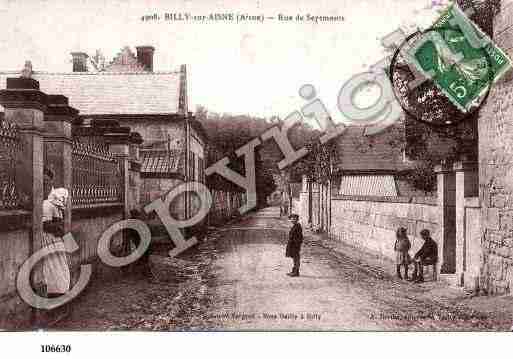 Ville de BILLYSURAISNE, carte postale ancienne