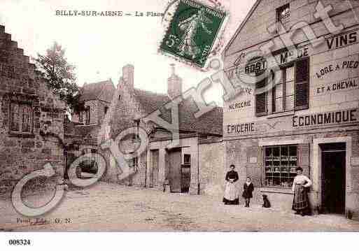 Ville de BILLYSURAISNE, carte postale ancienne