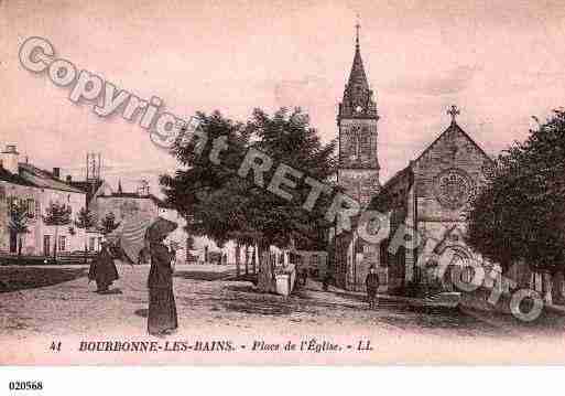 Ville de BOURBONNELESBAINS, carte postale ancienne