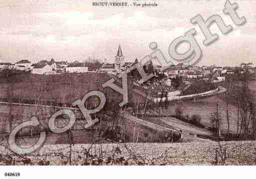 Ville de BROUTVERNET, carte postale ancienne