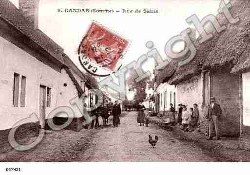 Ville de CANDAS, carte postale ancienne