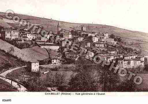 Ville de CHAMELET, carte postale ancienne