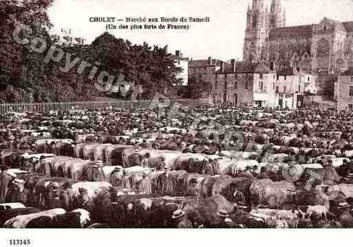 Ville de CHOLET, carte postale ancienne