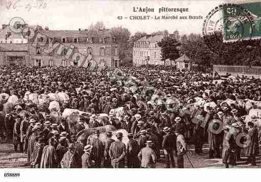 Ville de CHOLET, carte postale ancienne