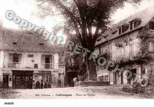 Ville de COLLONGESLAROUGE, carte postale ancienne