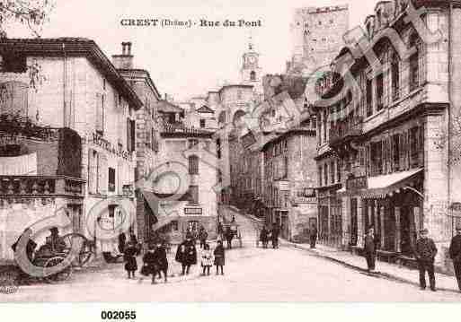 Ville de CREST, carte postale ancienne