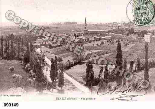 Ville de DENICE, carte postale ancienne