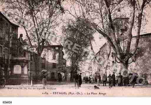 Ville de ESTAGEL, carte postale ancienne