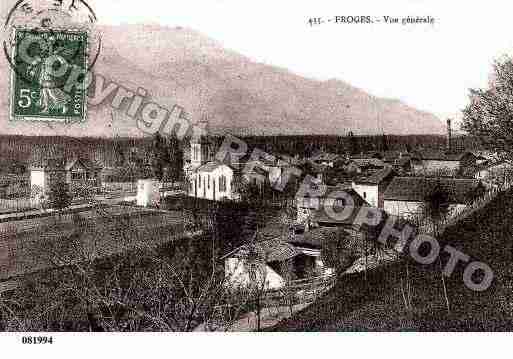 Ville de FROGES, carte postale ancienne