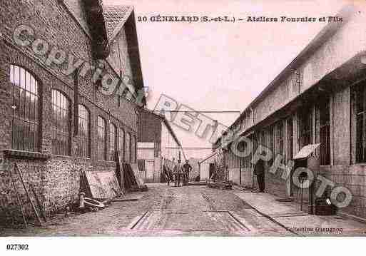 Ville de GENELARD, carte postale ancienne