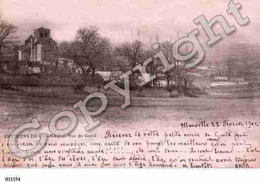 Ville de GENTE, carte postale ancienne