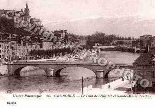 Ville de GRENOBLE, carte postale ancienne