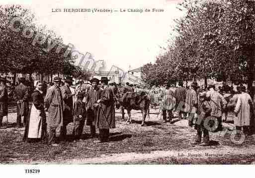 Ville de HERBIERS(LES), carte postale ancienne