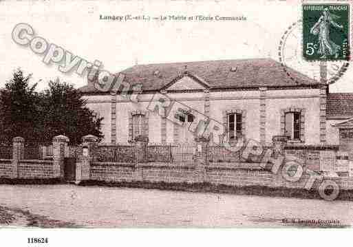 Ville de LANGEY, carte postale ancienne