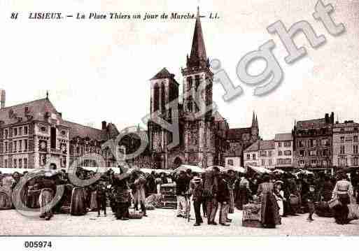 Ville de LISIEUX, carte postale ancienne