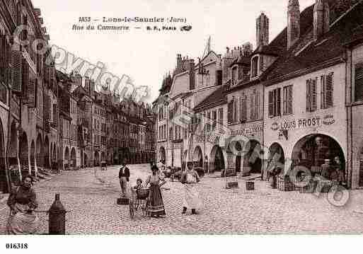 Ville de LONSLESAUNIER, carte postale ancienne