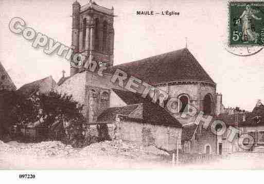 Ville de MAULE, carte postale ancienne