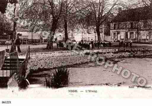 Ville de MIGE, carte postale ancienne