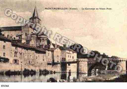 Ville de MONTMORILLONLELECHE, carte postale ancienne