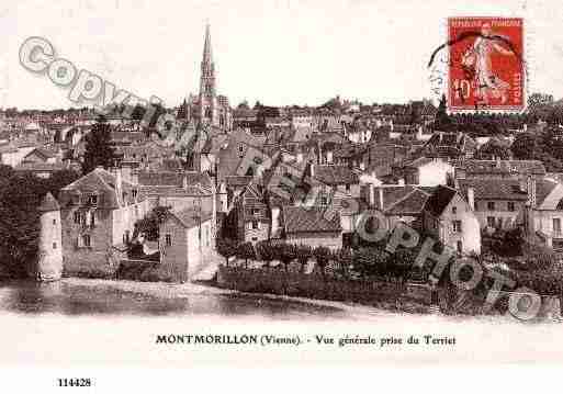 Ville de MONTMORILLONLELECHE, carte postale ancienne