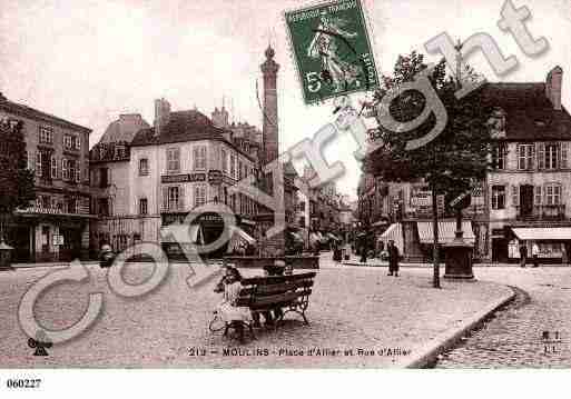 Ville de MOULINS, carte postale ancienne