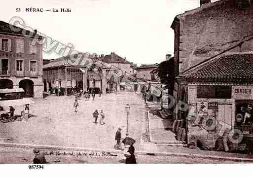 Ville de NERAC, carte postale ancienne