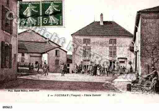 Ville de POUSSAY, carte postale ancienne