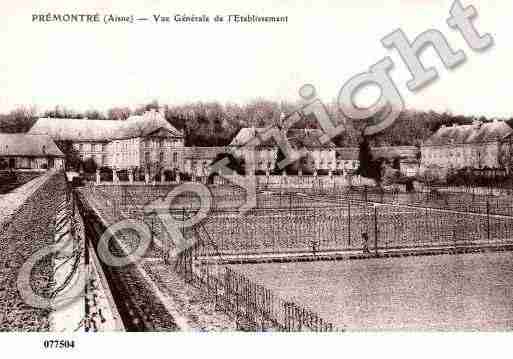 Ville de PREMONTRE, carte postale ancienne