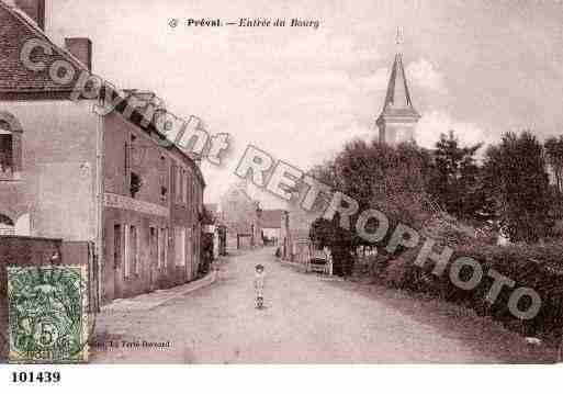 Ville de PREVAL, carte postale ancienne