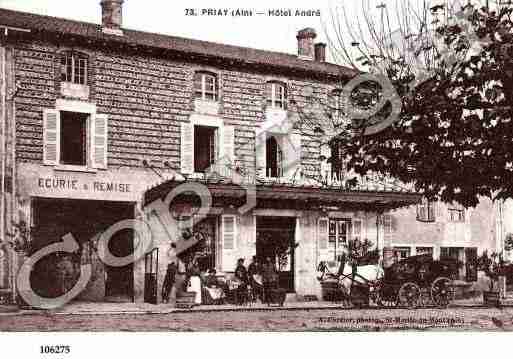 Ville de PRIAY, carte postale ancienne