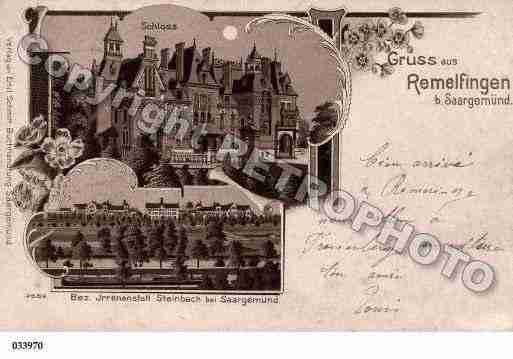 Ville de REMELFING, carte postale ancienne