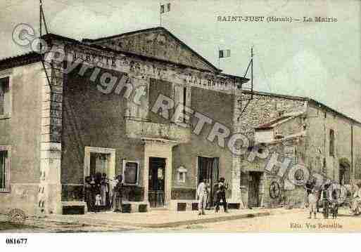 Ville de SAINTJUST, carte postale ancienne