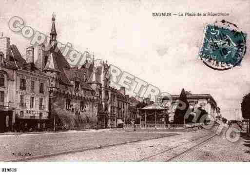 Ville de SAUMUR, carte postale ancienne