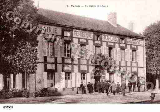 Ville de VERON, carte postale ancienne