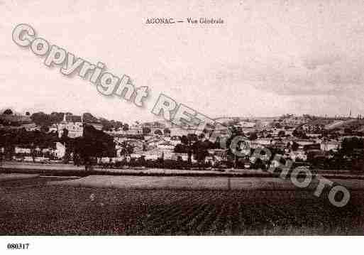 Ville de AGONAC, carte postale ancienne