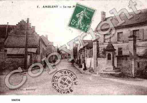 Ville de AMBLENY, carte postale ancienne