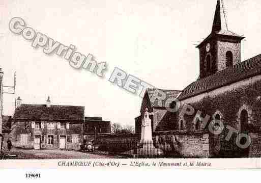 Ville de CHAMBOEUF, carte postale ancienne