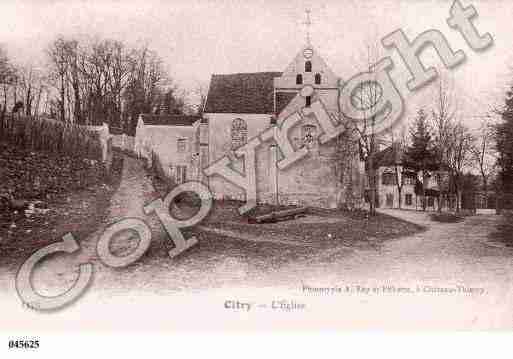 Ville de CITRY, carte postale ancienne