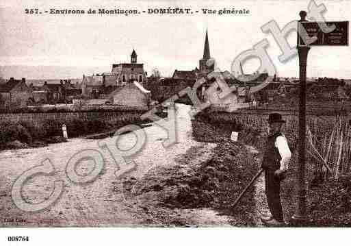 Ville de DOMERAT, carte postale ancienne