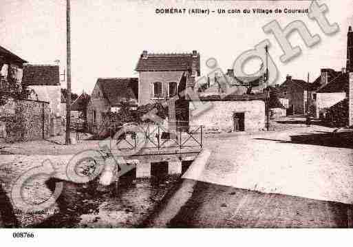 Ville de DOMERAT, carte postale ancienne