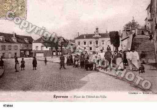 Ville de EPERNON, carte postale ancienne