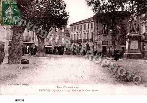 Ville de ESTAGEL, carte postale ancienne