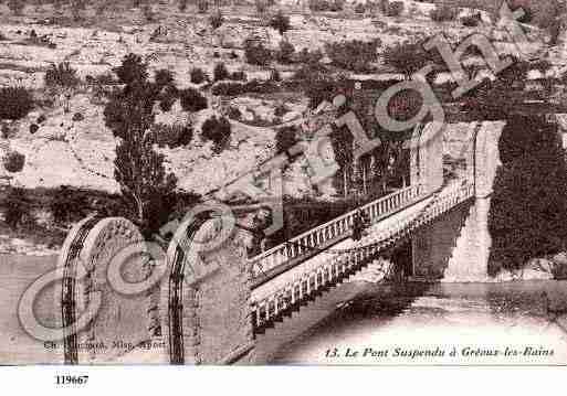Ville de GREOUXLESBAINS, carte postale ancienne Ville de GREOUXLESBAINS, carte postale ancienne