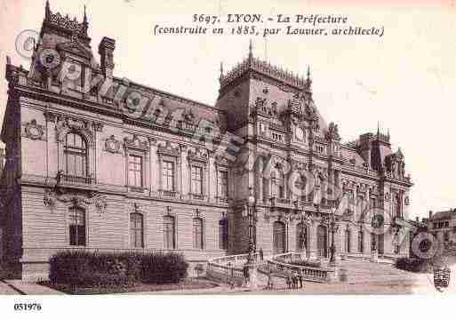 Ville de LYON, carte postale ancienne