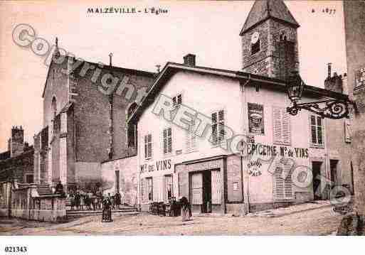 Ville de MALZEVILLE, carte postale ancienne