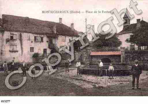 Ville de MONTECHEROUX, carte postale ancienne