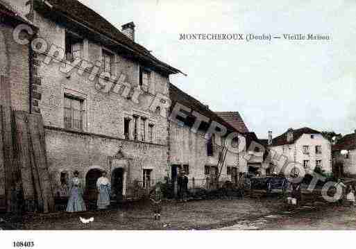 Ville de MONTECHEROUX, carte postale ancienne