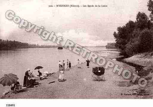 Ville de MYENNES, carte postale ancienne