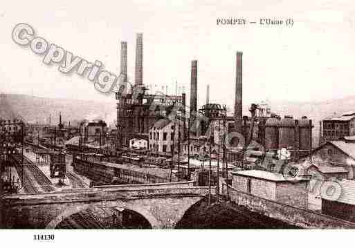 Ville de POMPEY, carte postale ancienne